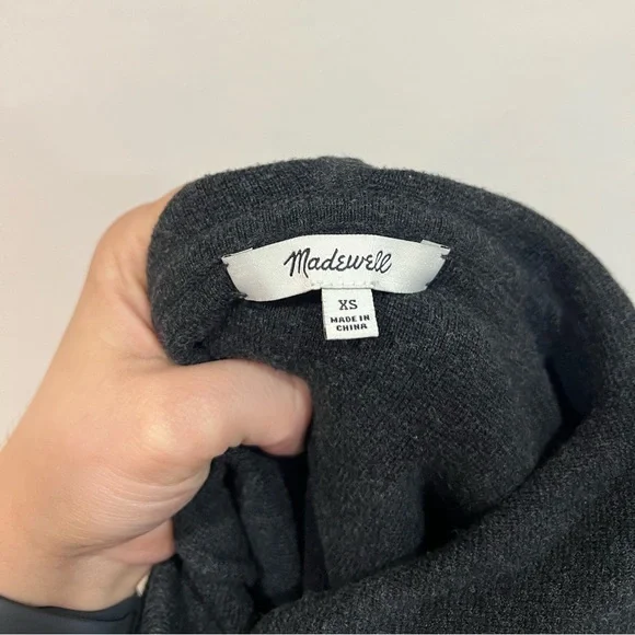 Madewell Hoodie Sweater Dress Heather Charcoal Grey Women’s Size XS - Picture 6 of 7